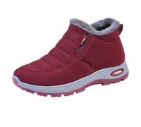 Bottes de neige pour femme - Chaudes, imperméables et antidérapantes - Chaussures orthopédiques avec soutien de la voûte plantaire - Chaussures d'extérieur à enfiler légères et thermiques - Chaussures