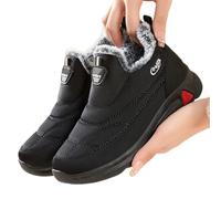 Bottes de Neige pour Femmes - Isolation Thermique Doublure Polaire Montantes et Semelles Souples adaptées à l’extérieur par Temps Froid Confort et Chaleur assurés (Black, 38)