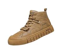 Bottes de neige pour homme - Bottes d'hiver pour homme - Doublure chaude - Antidérapantes - Bottines d'hiver à lacets - Chaussures de randonnée pour la randonnée, le travail, le camping, kaki, 44 EU