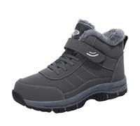 Bottes de neige pour homme, imperméables, chaudes, doublées, légères, antidérapantes, chaussures de randonnée, chaussures de trekking, chaussures d'hiver confortables, chaussures de fitness, gris, 38