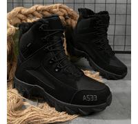 Bottes de neige thermiques doublées pour hommes en hiver, bottes de randonnée de protection extérieure pour la forêt enneigée, bottes chaudes antidérapantes pour le trek sauvage, l'aventure de voyage,