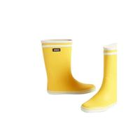 Bottes de pluie - AIGLE - Malouine 2 - Jaune/blanc - Plat - A élastique - Haute 39