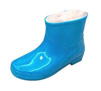 Bottes de pluie antidérapantes extra larges - Bottes de pêche courtes - Bottes antidérapantes pour la pluie, la boue - Élégantes et colorées - En caoutchouc - Légères - Pour le jardinage, bleu, 39 EU
