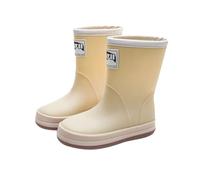 Bottes de pluie antidérapantes pour enfants unisexes - Baskets d'extérieur imperméables avec profil robuste - Idéales pour les jours humides - Aire de jeux - École - Semelle flexible - Dessus