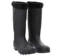Bottes de Pluie avec Chaussettes Amovibles Chaussures Noir Taille 46 PVC vidaXL