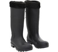 Bottes de Pluie avec Chaussettes Amovibles Chaussures Noir Taille 46 PVC vidaXL