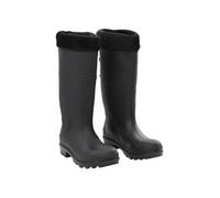 Bottes de Pluie avec Chaussettes Amovibles Chaussures Noir Taille 46 PVC vidaXL