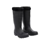 Vidaxl Bottes De Pluie Avec Chaussettes Amovibles Noir Taille 43 Pvc