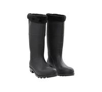 Vidaxl Bottes De Pluie Avec Chaussettes Amovibles Noir Taille 45 Pvc