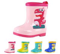 Bottes De Pluie Bébé Et Fille Antidérapant Confortable Chaussures De Pluie Imperméables Filles Bottes D'eau Résistant Chaussures Enfants Et Garçons Doux Léger Bottes En Caoutchouc Pvc, rouge, 34 EU