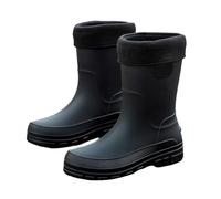 Bottes de pluie chaudes for motocyclistes for hommes, chaussures d'hiver en silicone for Bottes de pluie homme(Black (Plush),42)