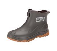 Bottes de pluie classiques et résistantes avec tige haute en caoutchouc - Convient pour un usage quotidien en cas d'humidité, gris, 43 EU