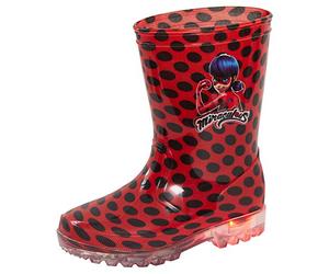 Bottes de pluie clignotantes Miraculous : Les Aventures de Ladybug et Chat Noir pour enfants - Rouge - noir/rouge, 25 EU