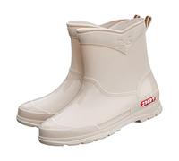 Bottes de pluie courtes imperméables et décontractées pour femme - Élégantes - Pour temps humide - Pour la marche en plein air et les festivals, blanc, 39 EU