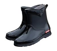 Bottes de pluie courtes imperméables et décontractées pour femme - Élégantes - Pour temps humide - Pour la marche en plein air et les festivals, Noir , 38 EU