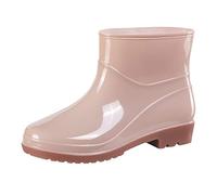 Bottes de pluie courtes pour femme Bottes de pluie Bottes de pluie Bottes de jardin en caoutchouc pour femme Travail extérieur avec confort Bottes de pluie larges pour homme, kaki, 38 EU