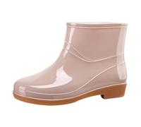 Bottes de pluie courtes pour femme - Semelle antidérapante - Chaussures de jardin - Semelle épaisse - Bottines de pluie - Coupe-vent - Résistantes à l'abrasion - Légères et confortables, kaki, 41 EU