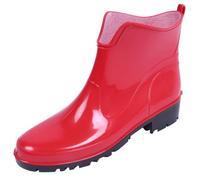 Bottes de pluie courtes rouges pour femme LEMIGO - PVC thermoplastique - Bottines Chelsea 37