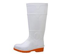 Bottes de pluie de travail pour homme - Résistantes aux chocs et à la perforation - Pour l'industrie et l'exploitation minière - Huile et alcaline - Chaussures d'eau vive - Tube haut - Sans doublure