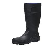 Bottes de pluie de travail pour homme - Résistantes aux chocs et à la perforation - Pour l'industrie et l'exploitation minière - Huile et alcaline - Chaussures d'eau vive - Tube haut - Sans doublure