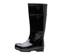 Bottes de pluie de travail pour homme - Résistantes aux chocs et à la perforation - Pour l'industrie et l'exploitation minière - Huile et alcaline - Chaussures d'eau vive - Tube haut - Sans doublure
