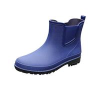 Bottes de pluie en caoutchouc antidérapant pour homme - Imperméables - Extra larges - Tige flexible et non restrictive - Pour le travail de cour, le lavage de voiture, la pêche, bleu, 40.5 EU