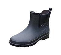 Bottes de pluie en caoutchouc antidérapant pour homme - Imperméables - Extra larges - Tige flexible et non restrictive - Pour le travail de cour, le lavage de voiture, la pêche, Noir , 41 EU