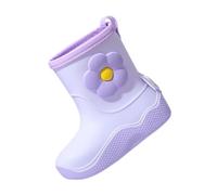 Bottes de pluie en caoutchouc pour bébé | Style à enfiler, finition pailletée scintillante, forme bout rond, tige haute et fine, coque en PVC flexible