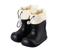 Bottes de pluie en caoutchouc pour garçons et filles | Cordon de serrage, finition pailletée scintillante, forme bout rond, tige haute et fine, coque extérieure flexible