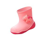 Bottes de pluie en caoutchouc pour garçons et filles | Style à enfiler, finition pailletée scintillante, forme bout rond, tige haute et fine, coque extérieure robuste