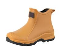 Bottes de pluie en caoutchouc pour homme et femme - Bottes basses imperméables avec semelle antidérapante - Talon bloc - Chaussures de jardin - Bottes en caoutchouc avec semelle confortable - Bottes