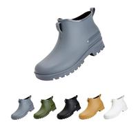 Bottes de pluie en caoutchouc pour homme et femme - Imperméables - Antidérapantes - En PVC souple - Bottes mi-hautes - Bottes de pluie avec semelle antidérapante - Bottes basses en caoutchouc - Bottes