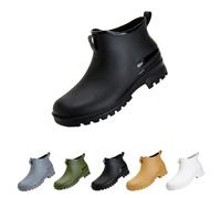 Bottes de pluie en caoutchouc pour homme et femme - Imperméables - Antidérapantes - En PVC souple - Bottes mi-hautes - Bottes de pluie avec semelle antidérapante - Bottes basses en caoutchouc - Bottes