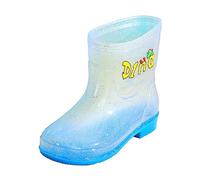 Bottes de Pluie Enfant Galoches Imperméables Enfants Chaussures Bottines Fille avec Sympathique Imprimé en Caoutchouc Matériau PVC Détails Réfléchissants Convient pour la Saison des pluies