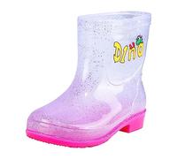 Bottes de Pluie Enfant Galoches Imperméables Enfants Chaussures Bottines Fille avec Sympathique Imprimé en Caoutchouc Matériau PVC Détails Réfléchissants Convient pour la Saison des pluies