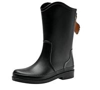 Bottes De Pluie Femme Caoutchouc jardin confortables et robustes Chaussures d'équitation lastiques Antidérapantes Imperméables Securite pour Une sécurité Protection Complet