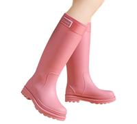 Bottes de pluie femme - Caoutchouc, talon bas, confortables, idéales pour la randonnée, le camping et la ville#M