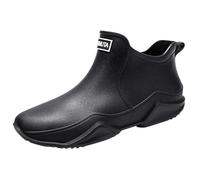 Bottes De Pluie Femme Chaussures Aquatiques pour Bottines L'extérieur Imperméables en Caoutchouc Confort Pieds Larges Tendance
