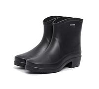 Bottes de Pluie Femme Imperméables Antidérapant Courte Chelsea Boots EVA Caoutchouc Bottines Souple Durable Mode Extérieur Jardin Wellington Noir 40