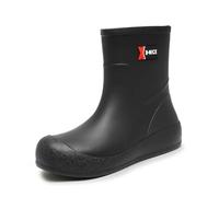 Bottes De Pluie Femme Imperméables Botte Jardin Pratiques Couleur Unie avec Semelle intérieure Confortable Plates Jardinage Polyvalentes Chaussures
