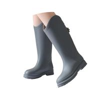 Bottes de pluie femmes mi-mollet légères pour randonnée camping et usage quotidien confortables en extérieur (Grey, 41)