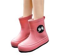 Bottes de Pluie Filles et Garçons Antidérapant Imperméable Chaussures Mixte Enfant Basic Caoutchouc l'extérieur Dessin Animé d'animaux Mignons Légères Flexibles pour