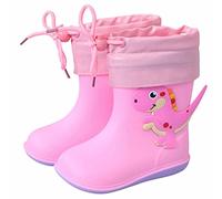 Bottes de Pluie Filles et Garçons Imperméables Légères Bottines Mixte Enfant Basic Chaussures Wellies en caoutchouc Style dessin animé pour l'exploration plein air