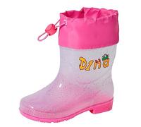 Bottes de Pluie Filles et Garçons Imperméables Légères Bottines Résistant Semelle Antidérapante Fille Avec Sympathique Imprimé Dessin Animé d'animaux Mignons Flexibles pour