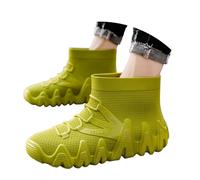 Bottes de Pluie Hommes antidérapantes Professionnelles Semelle épaisse mi-Mollet randonnée pêche Jardinage Caoutchouc imperméables extérieur Travail (Green-2, 40)