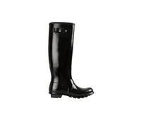 Bottes de pluie - Hunter - WFT1000RGLNOIR - Femme - Haute - Noir - Boucle argentée 39