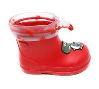 Bottes de pluie Igor avec curseur modèle Mendi Dino rouge en caoutchouc avec semelle antidérapante, rouge, 27 EU