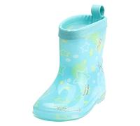 Bottes de pluie imperméables et antidérapantes en caoutchouc pour filles et garçons, idéales pour la randonnée à travers les flaques d'eau, l'école, le jardin et les jeux par mauvais temps, bleu ciel