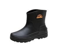 Bottes de pluie imperméables pour femme - Bottes de pluie imperméables avec semelles antidérapantes - Bottes de jardinage légères pour homme, Noir , 38 2/3 EU