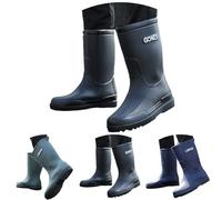 Bottes de pluie mi-hautes pour homme - Bottes d'été pour homme - Tige large - Bottes hautes antidérapantes en caoutchouc - Chaussures de pluie - Chaussures d'équitation - Bottes de pêche - Bottes de